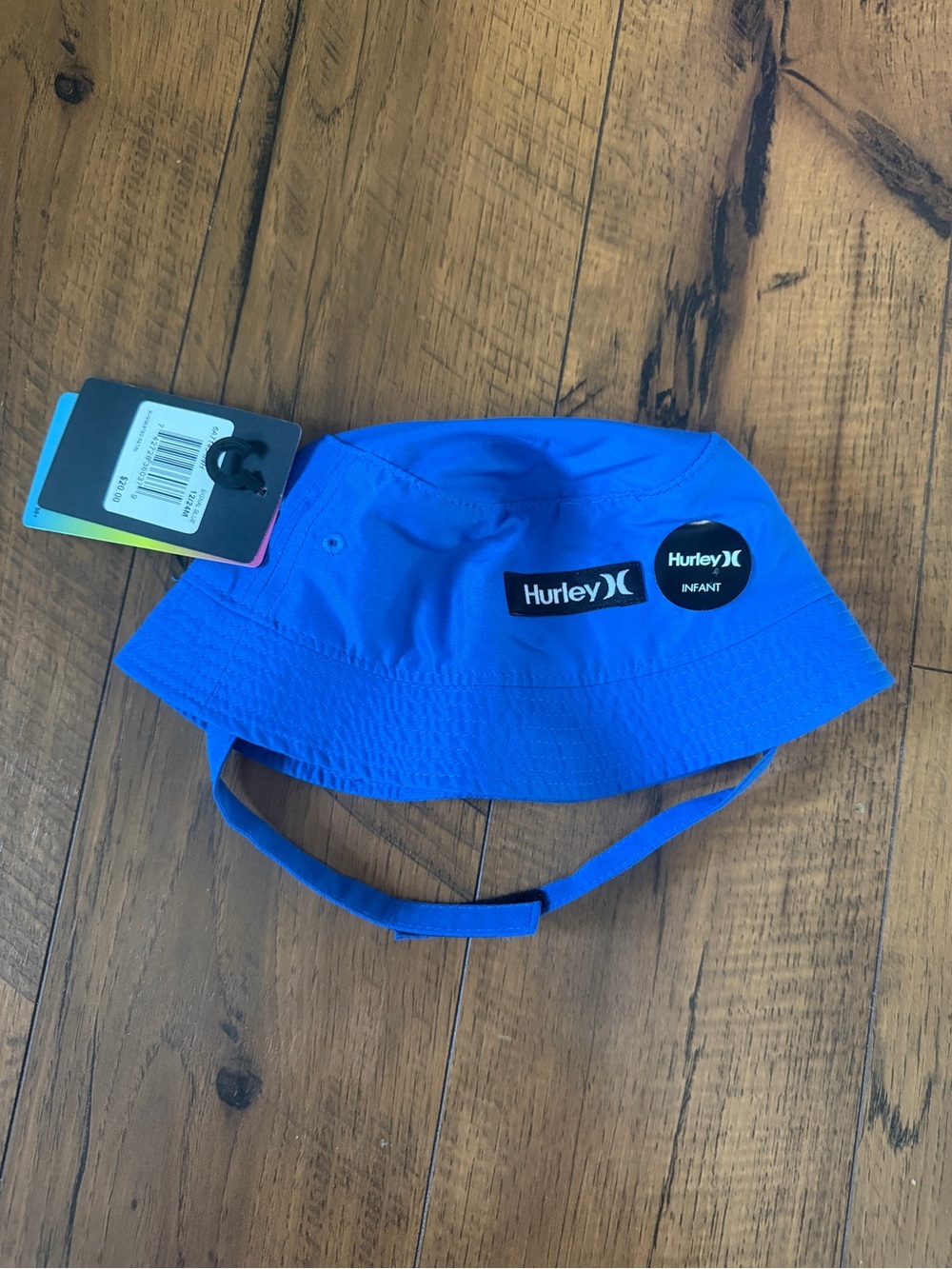 Hurley Infant Bright Blue Bucket Hat with Chin Strap